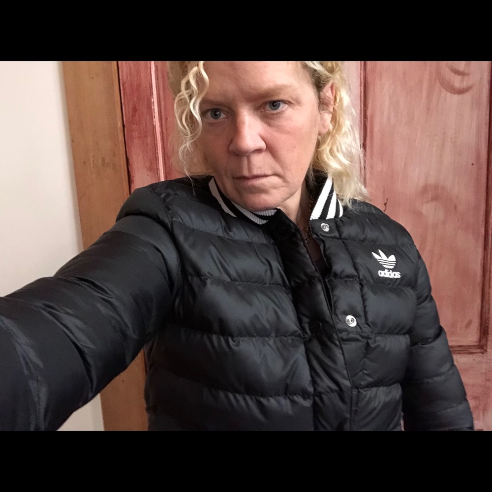 Adidas black three stripes insulated jacket - Picture 2 of 11